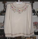 バドーズ　マーリア　水野　陽子　 ２００８年　冬コレクション　＞　花の刺繍セーター