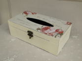 薔薇の雑貨＞ティッシュ・ボックス＞ローザ＞薔薇のポスト・カードをモティーフにしたデザインのティッュ・ボックスです。