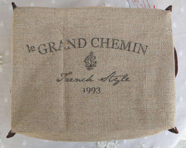 インテリアの雑貨＞麻布ボックス＞グランシュマンのオリジナル麻布ボックスです。le GRAND CHEMIN　French Style　1993