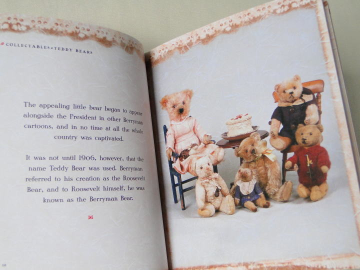 テディ・ベアの雑貨＞コレクタブルズ・テディー・ベアーの本＞COLLECTABLES　Teddy Bears　POSY CARPENTER　UK　＞テディーにまつわる歴史、オークションにて最高値で落札されたテディ、世界で一番小さなテディなど、美しい写真と文章で大人も楽しめる本です。