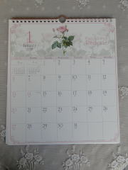 薔薇の雑貨＞2019年 ルドゥーテ・カレンダー（30角）＞Pierre-Joseph Redoute Calendar＞「バラの画家」ルドゥーテの2019年カレンダーです。＞30×26cm