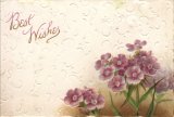 アンティーク・レプリカ・ポストカード　 紫の花　＜花のポストカード＞